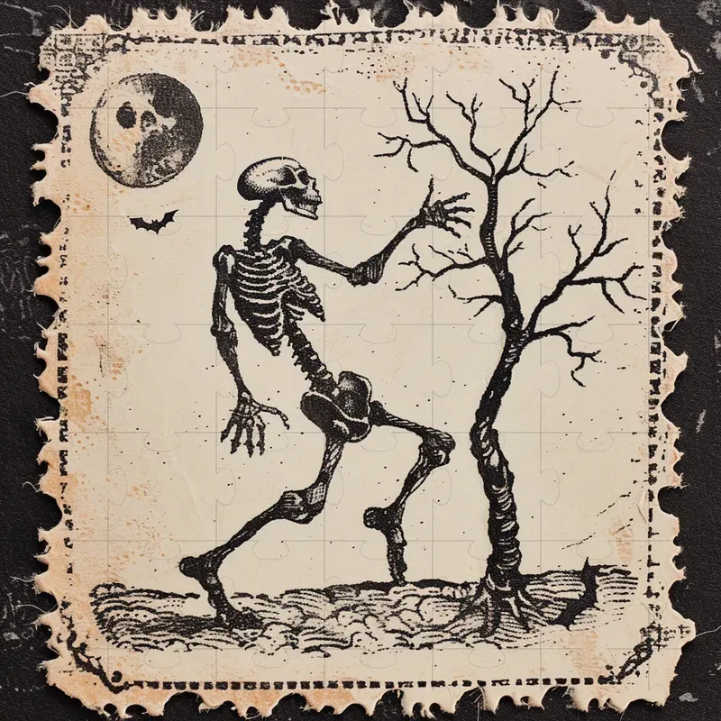 Modern Vintage Halloween Stamps