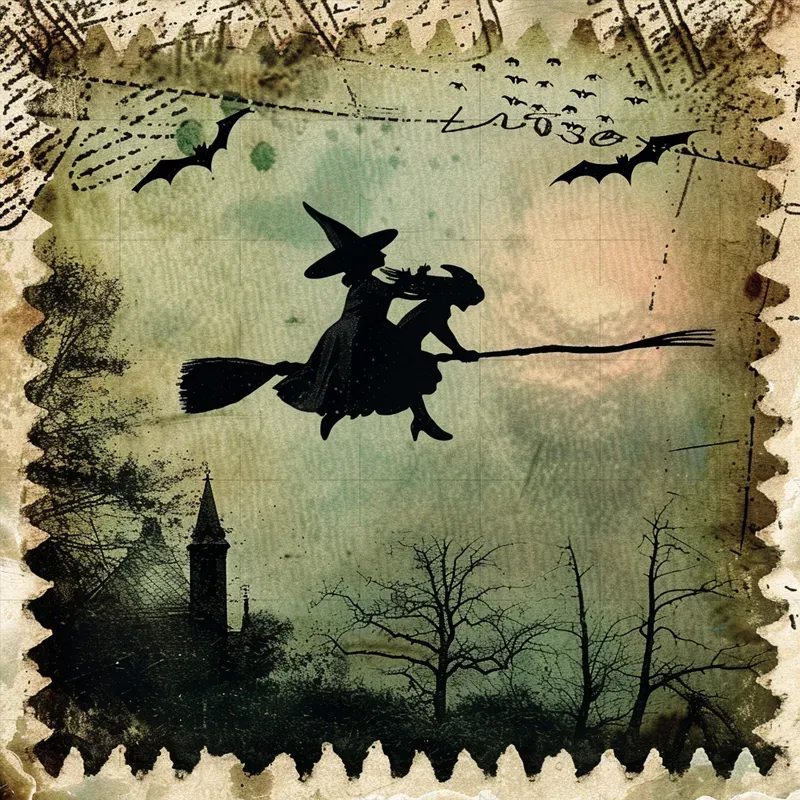 Modern Vintage Halloween Stamps