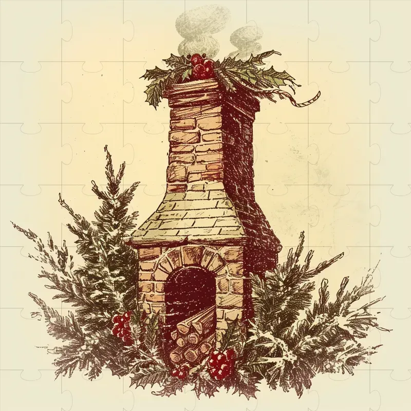 Folk Art Vintage Christmas Sketches