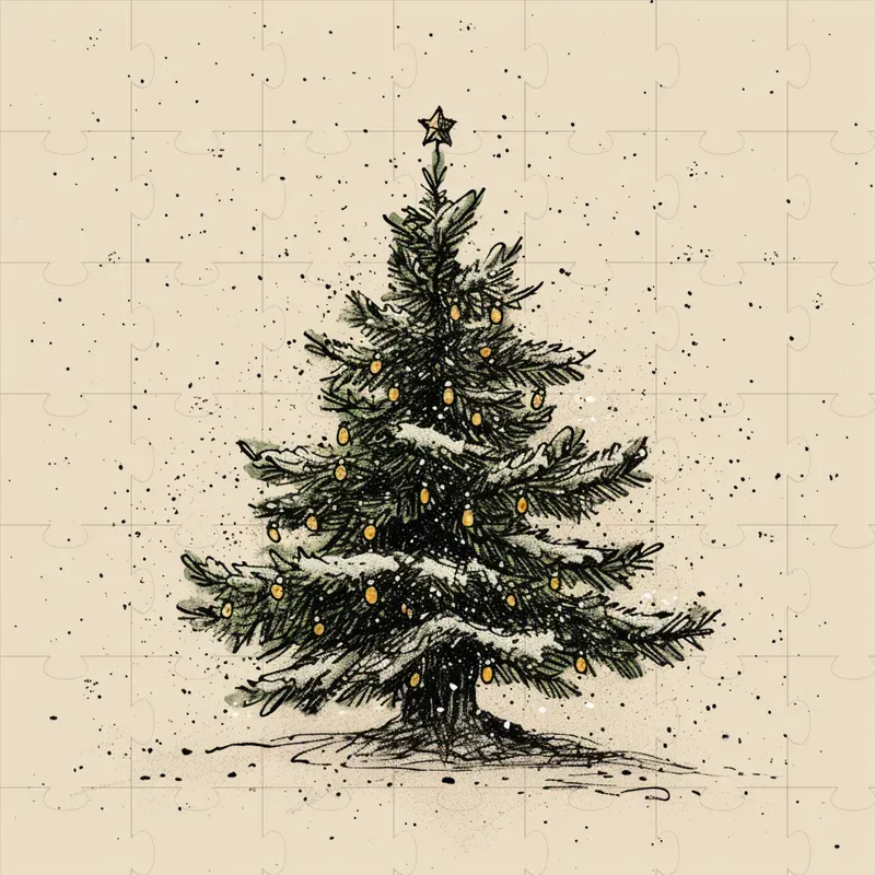 Folk Art Vintage Christmas Sketches