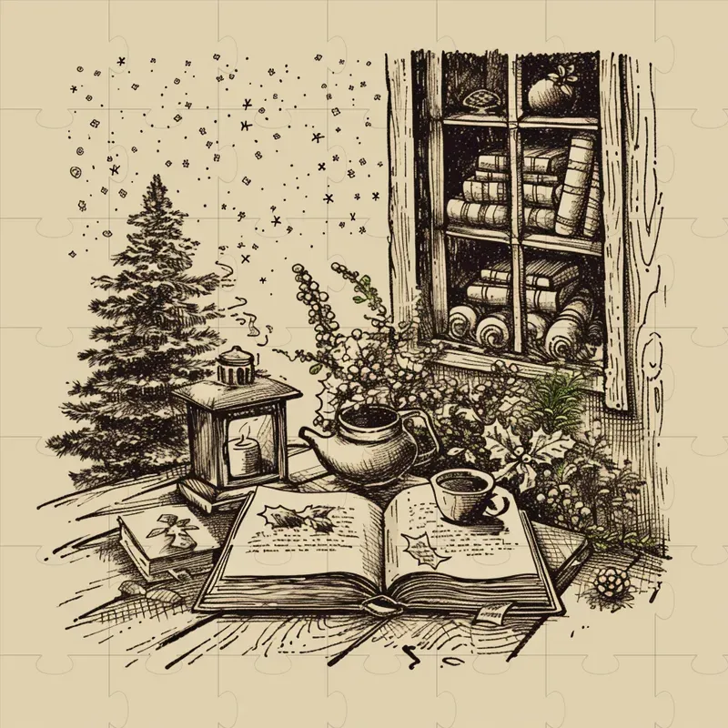 Folk Art Vintage Christmas Sketches