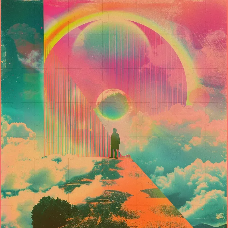Dreamy Retro Album Cover Art