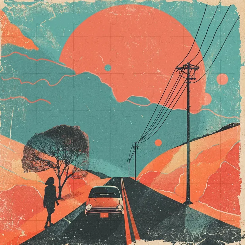 Dreamy Retro Album Cover Art
