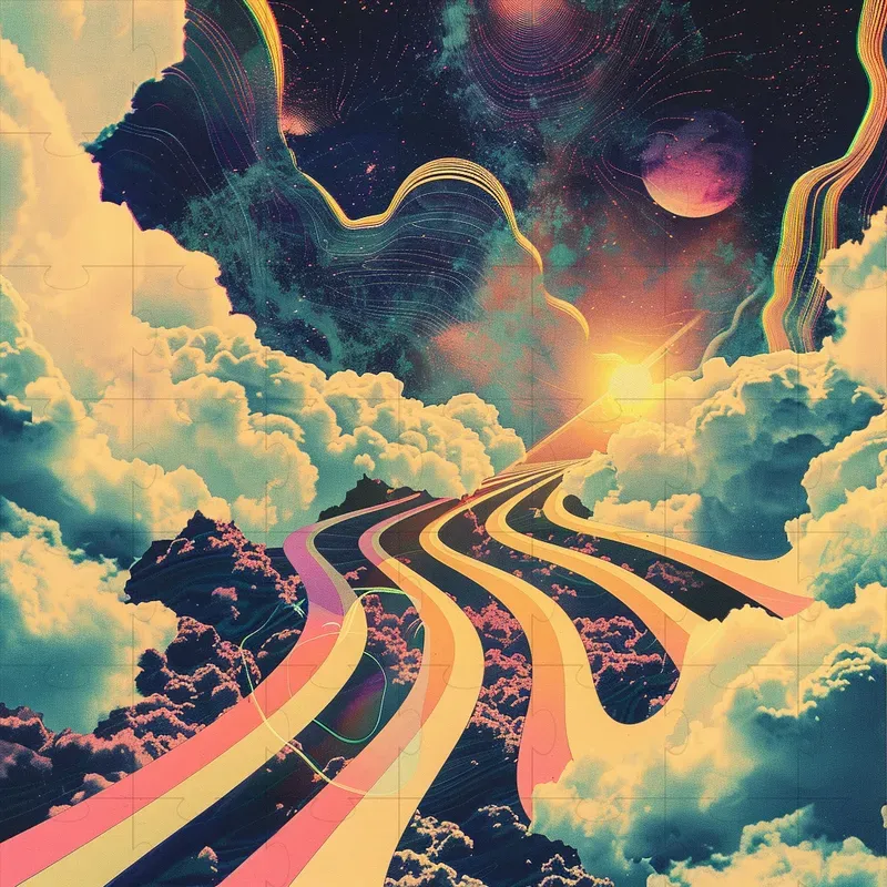 Dreamy Retro Album Cover Art