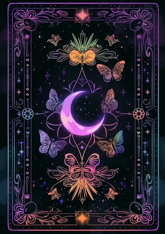 Mystic Neon Tarot Cards