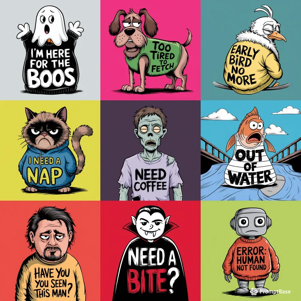 Expressive Creature Costumes With Text