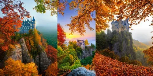 Autumn Scenery generated by stable-diffusion