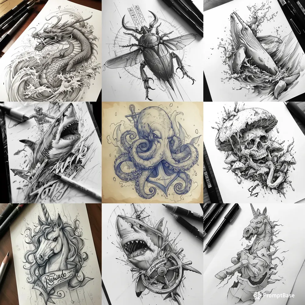Pen Drawings By Joe Madureira
