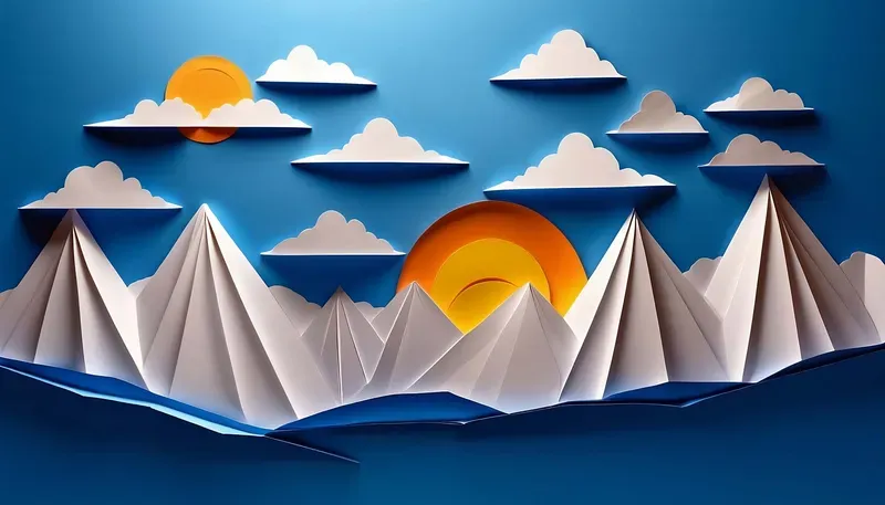 3D Papercut Digital Illustrations