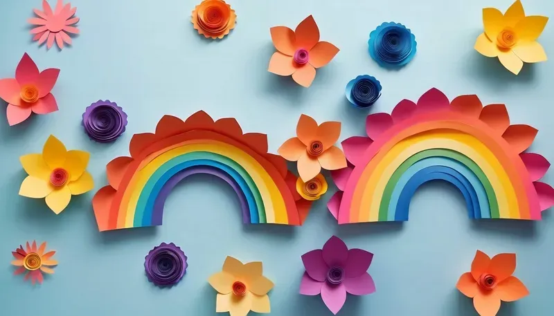 3D Papercut Digital Illustrations
