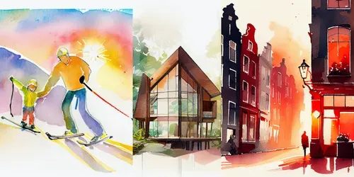 Original Watercolour Paintings generated by midjourney