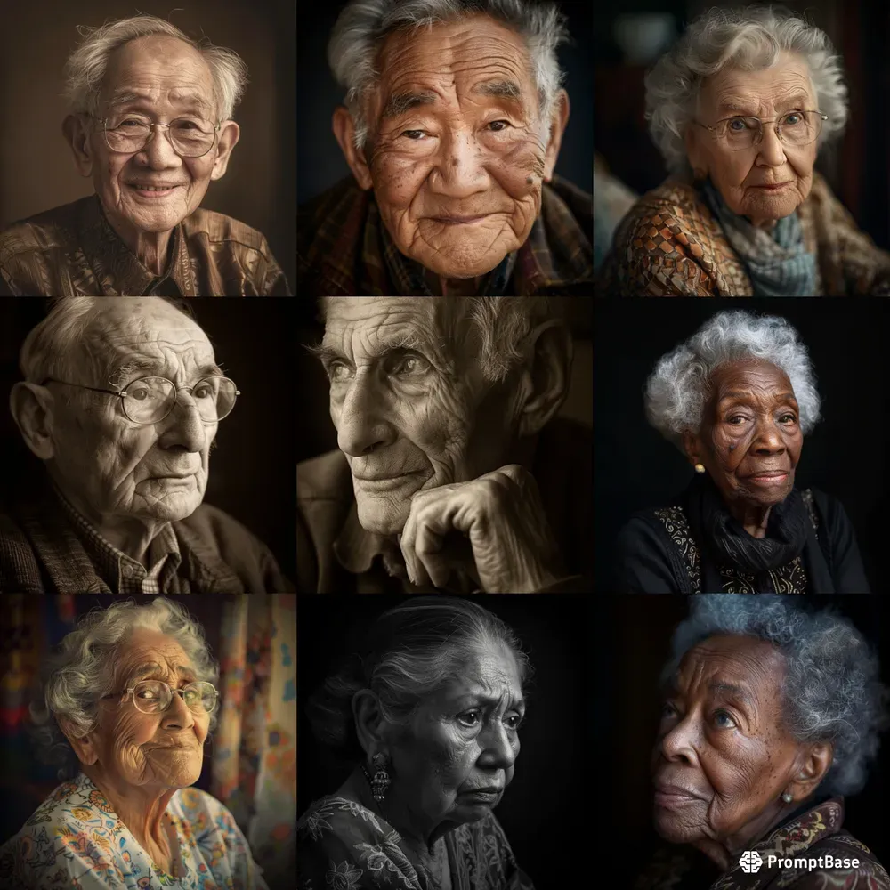 Premium Elderly Portrait Stock Photos