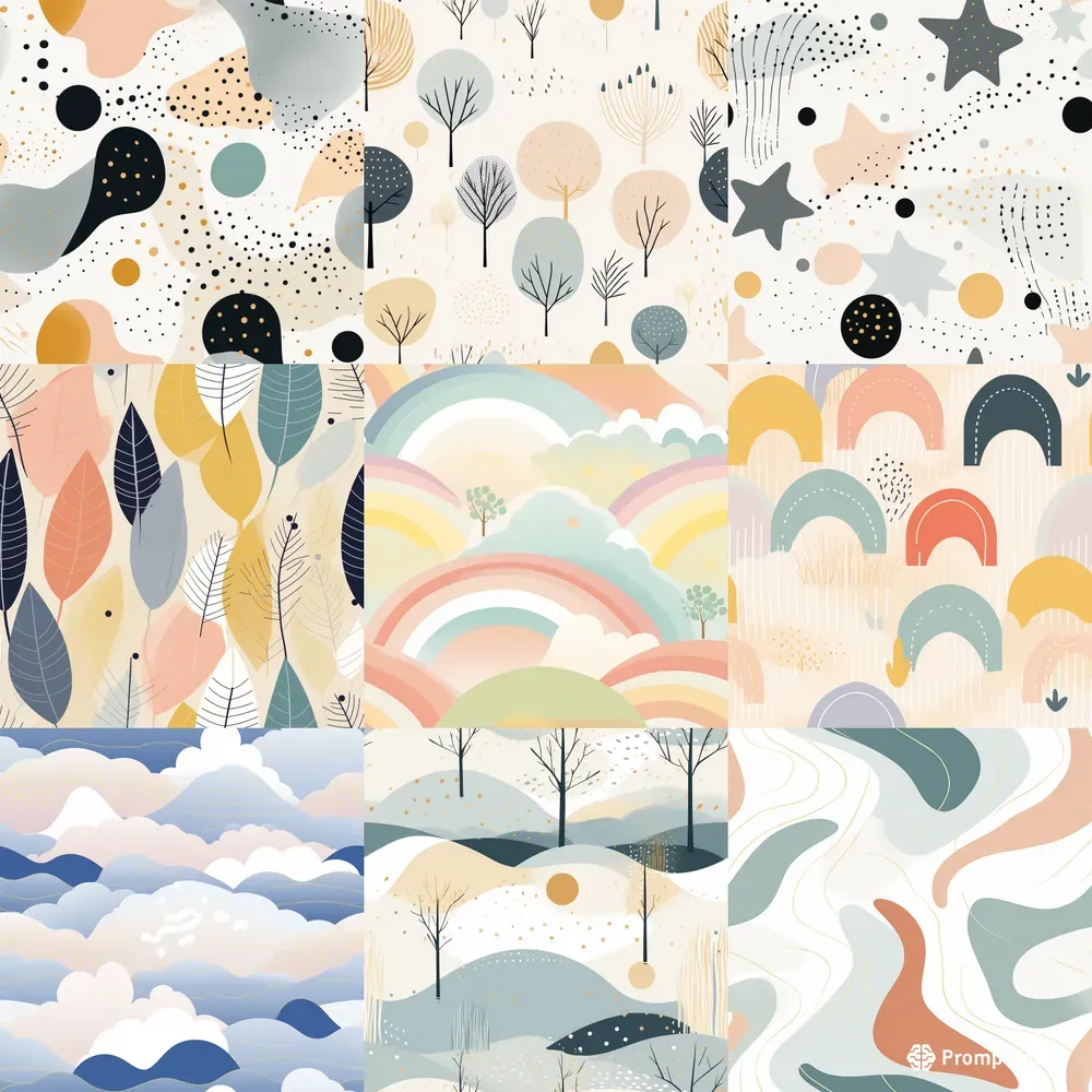 Seamless Memphis Design Style Wallpapers