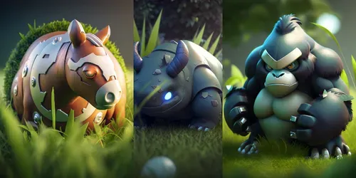 Catch Em All Land Air Sea Creatures generated by midjourney
