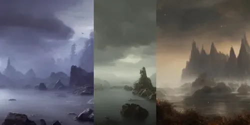 Lystic Landscapes generated by stable-diffusion