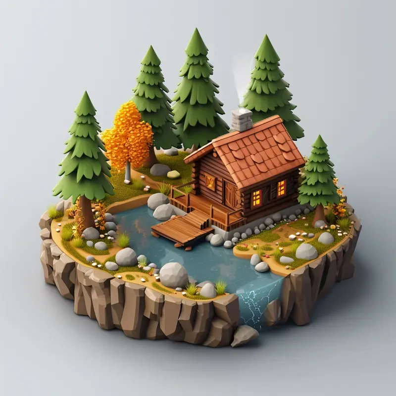 3D Isometric Fantasy Landscapes