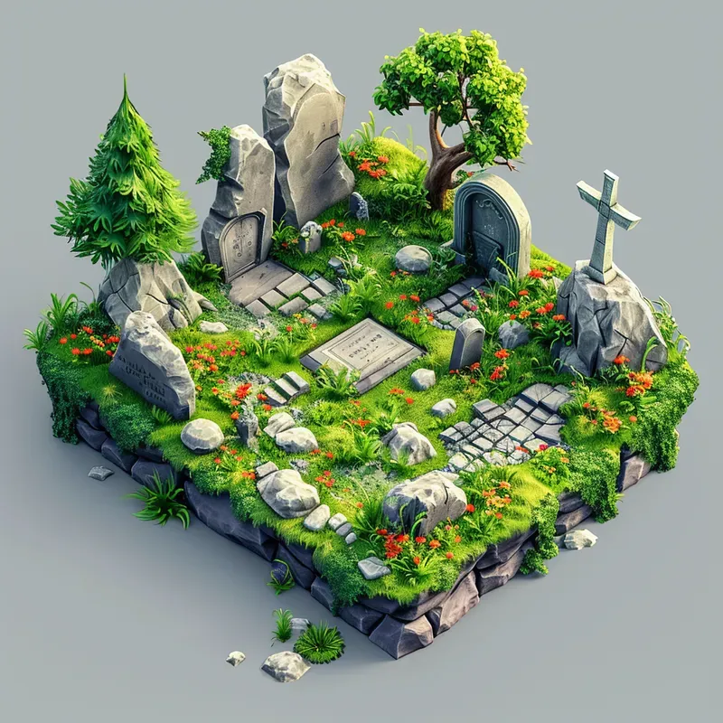 3D Isometric Fantasy Landscapes