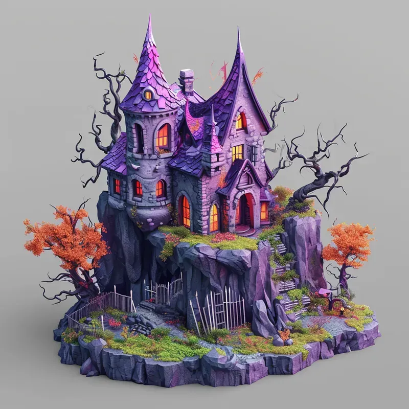 3D Isometric Fantasy Landscapes