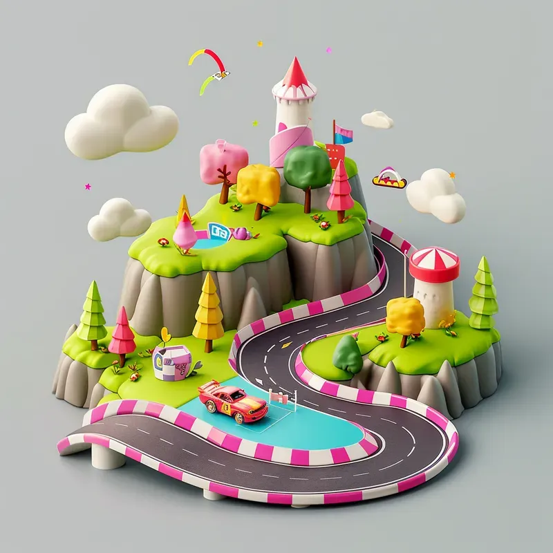3D Isometric Fantasy Landscapes