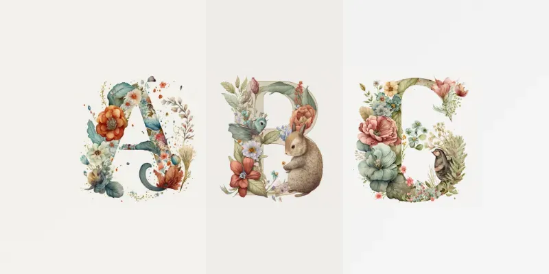 Flowery Letters generated by undefined