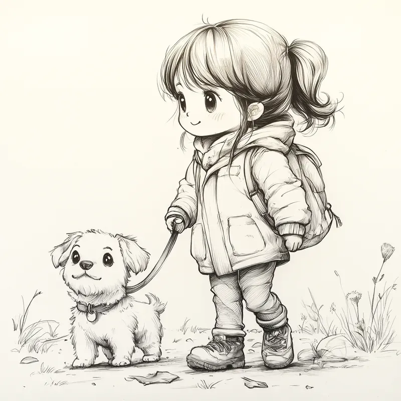 Line Art Illustrations For Coloring Books