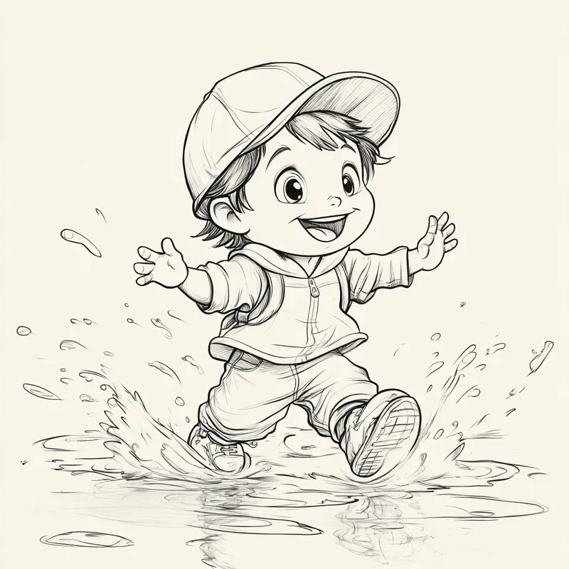 Line Art Illustrations For Coloring Books