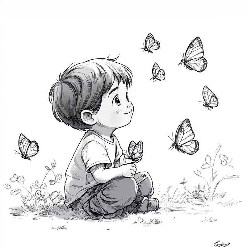 Line Art Illustrations For Coloring Books