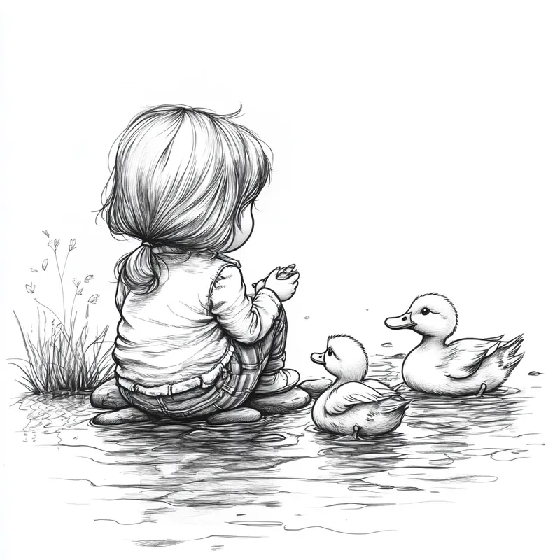 Line Art Illustrations For Coloring Books