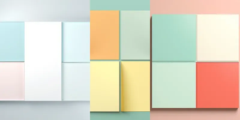 Square Pastel Abstract Backgrounds generated by undefined