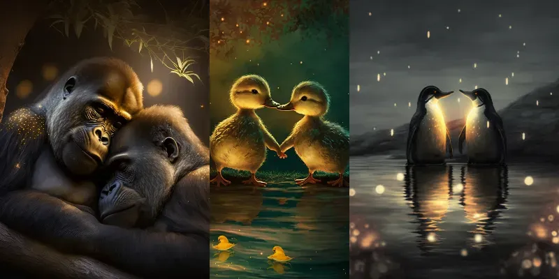 Romantic Animal Couples generated by undefined