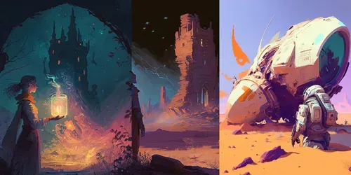 Neon Watercolor Book Covers generated by midjourney