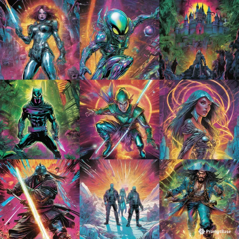 Holographic Legends Comic Book Covers