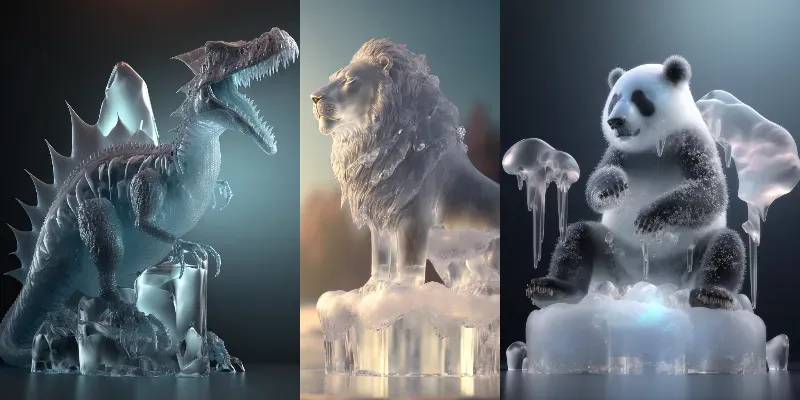 Realistic Ice Sculptures generated by undefined