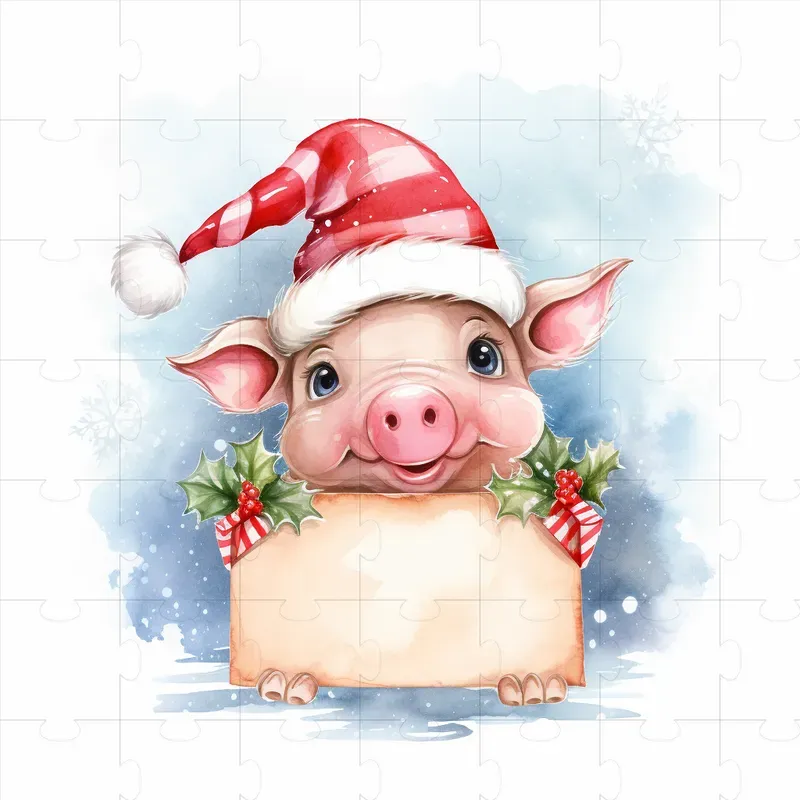 Christmas Animals With Signs Cliparts