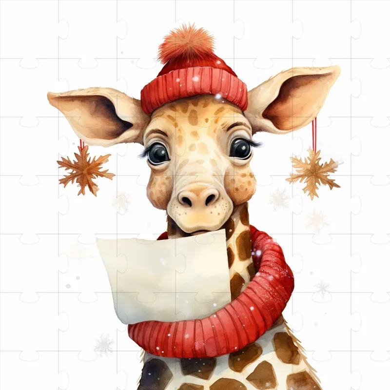 Christmas Animals With Signs Cliparts