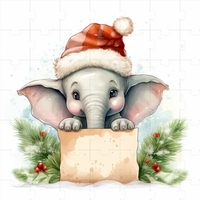 Christmas Animals With Signs Cliparts
