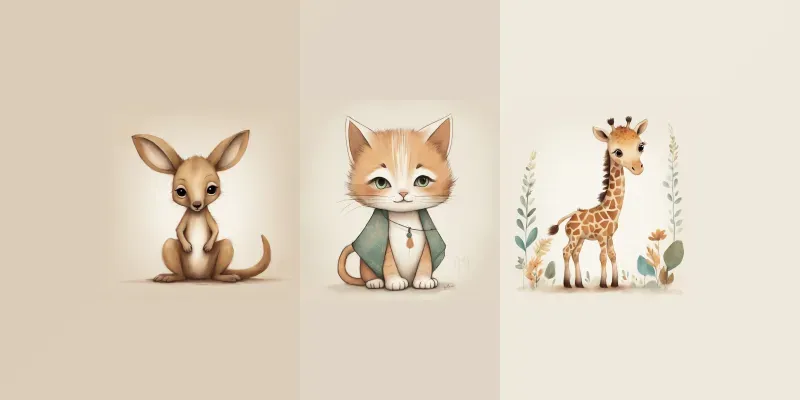 Whimsical Wonders Animals generated by undefined