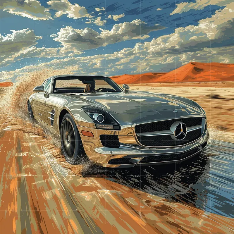 Realistic Car Photoshoot Illustrations
