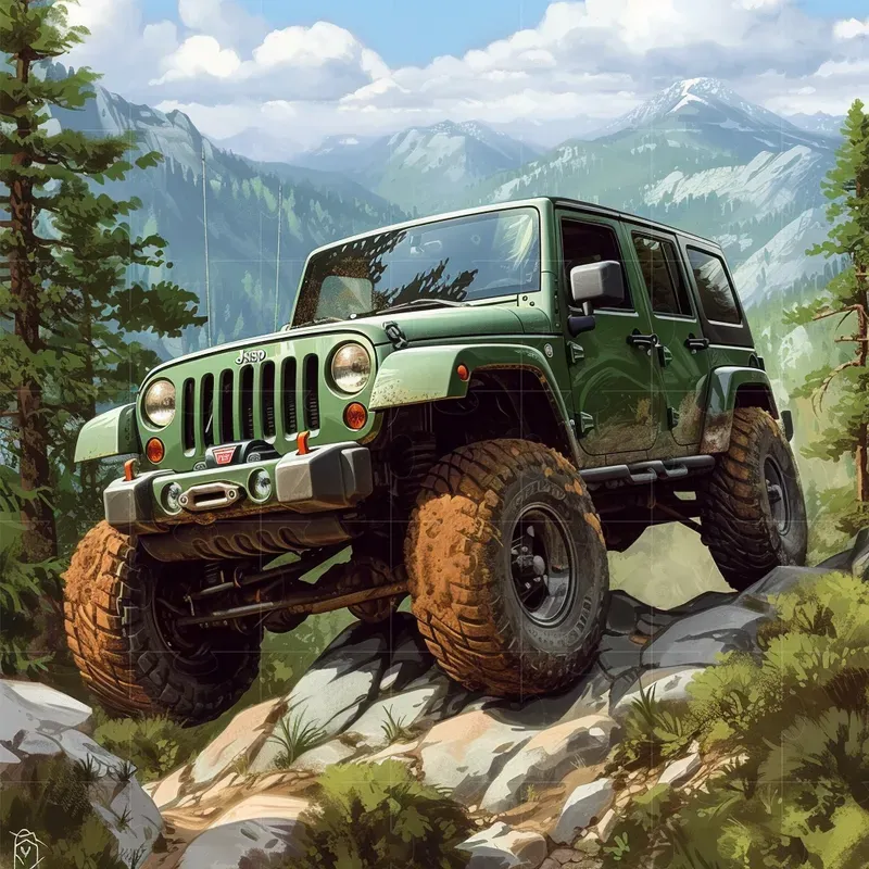 Realistic Car Photoshoot Illustrations