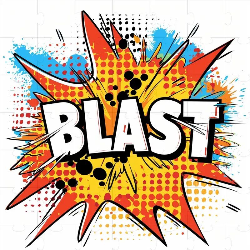 Retro Comic Style Pop Art Words