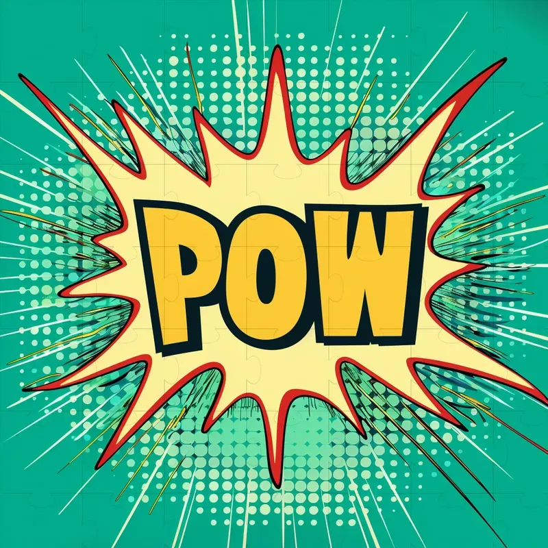 Retro Comic Style Pop Art Words