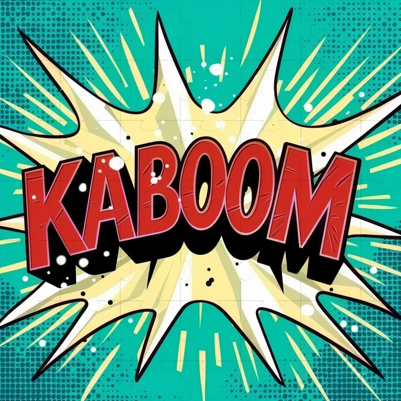 Retro Comic Style Pop Art Words