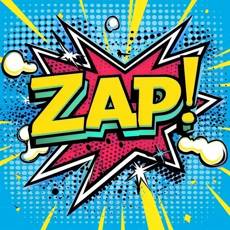 Retro Comic Style Pop Art Words