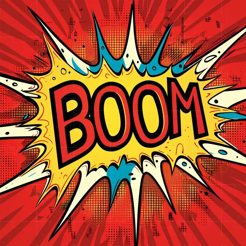 Retro Comic Style Pop Art Words