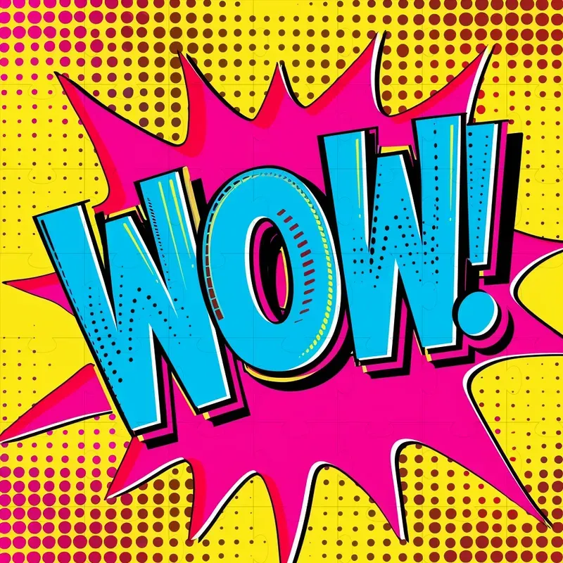 Retro Comic Style Pop Art Words