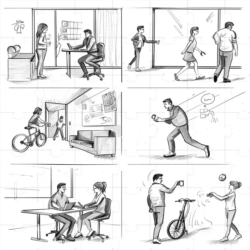 Storyboard Sketch Drawings