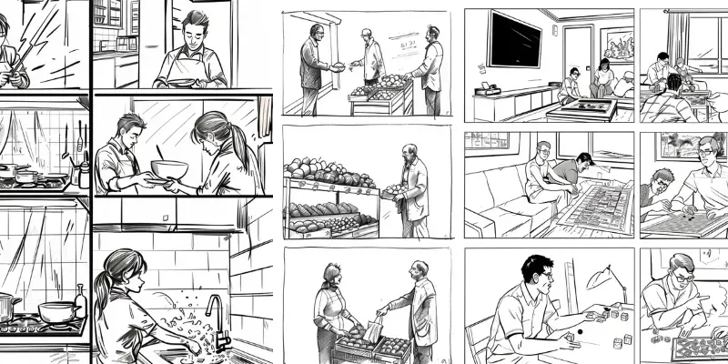 Storyboard Sketch Drawings generated by undefined