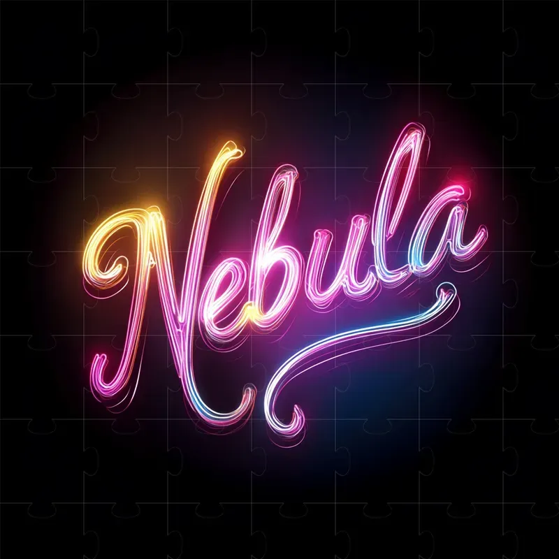 Neon Calligraphy Text Logos