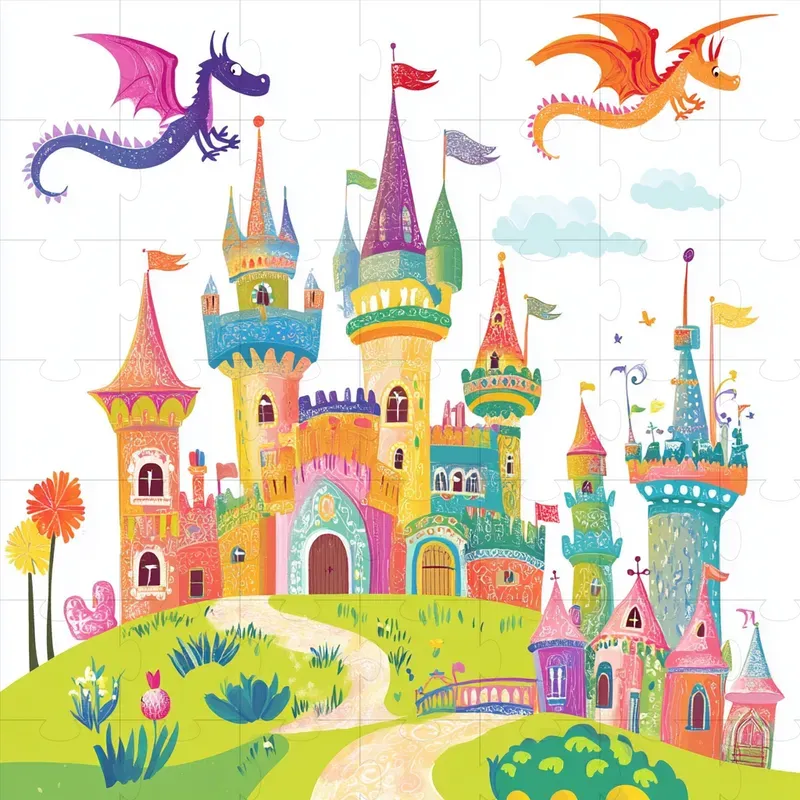 Colorful Fantasy Kids Story Books Art