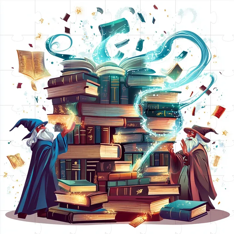 Colorful Fantasy Kids Story Books Art